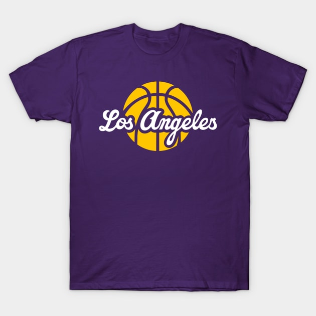 Los Angeles Basketball T-Shirt by Throwzack